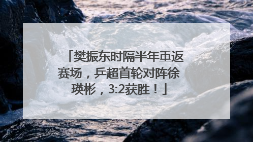 樊振东时隔半年重返赛场，乒超首轮对阵徐瑛彬，3:2获胜！