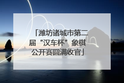 潍坊诸城市第二届“汉车杯”象棋公开赛圆满收官