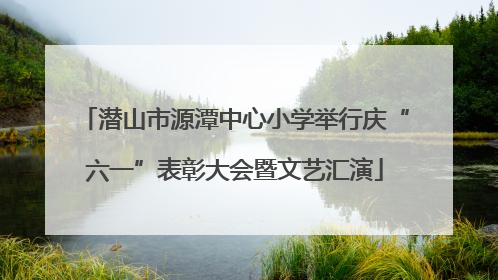 潜山市源潭中心小学举行庆“六一”表彰大会暨文艺汇演