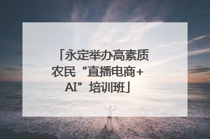 永定举办高素质农民“直播电商+AI”培训班