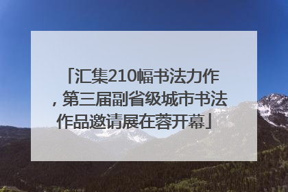 汇集210幅书法力作，第三届副省级城市书法作品邀请展在蓉开幕