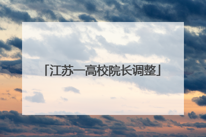 江苏一高校院长调整
