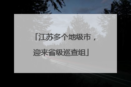 江苏多个地级市，迎来省级巡查组