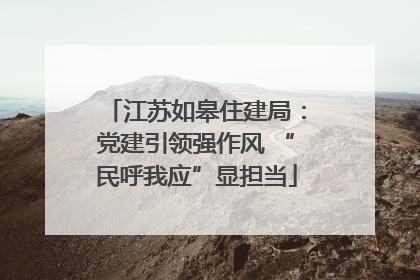 江苏如皋住建局：党建引领强作风 “民呼我应”显担当