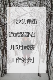 沙头角街道武装部召开5月武装工作例会