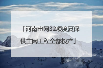 河南电网32项度夏保供主网工程全部投产