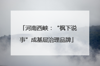 河南西峡：“枫下说事”成基层治理品牌