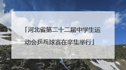 河北省第二十二届中学生运动会乒乓球赛在辛集举行