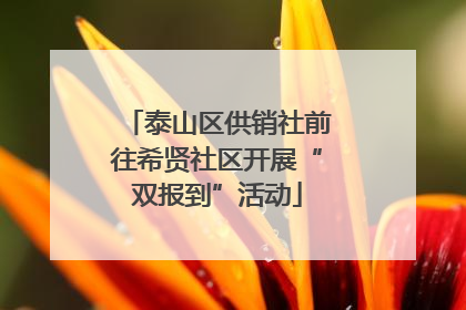 泰山区供销社前往希贤社区开展“双报到”活动