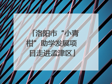 洛阳市“小青柑”助学发展项目走进孟津区
