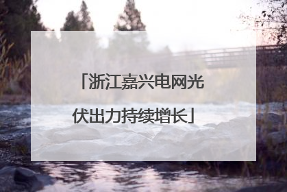 浙江嘉兴电网光伏出力持续增长