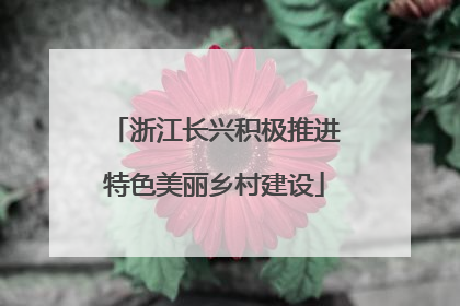 浙江长兴积极推进特色美丽乡村建设