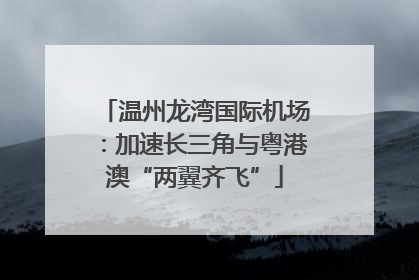 温州龙湾国际机场：加速长三角与粤港澳“两翼齐飞”