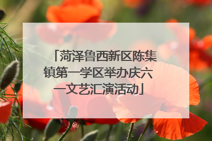 菏泽鲁西新区陈集镇第一学区举办庆六一文艺汇演活动