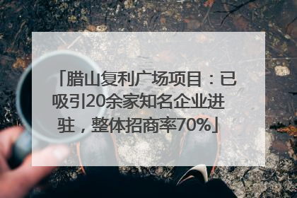 腊山复利广场项目：已吸引20余家知名企业进驻，整体招商率70%