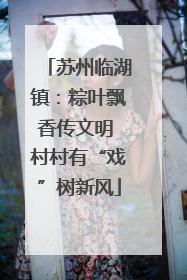 苏州临湖镇：粽叶飘香传文明 村村有“戏”树新风