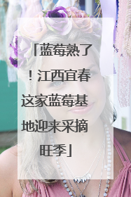 蓝莓熟了！江西宜春这家蓝莓基地迎来采摘旺季