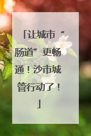 让城市“肠道”更畅通！沙市城管行动了！