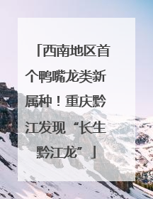 西南地区首个鸭嘴龙类新属种！重庆黔江发现“长生黔江龙”