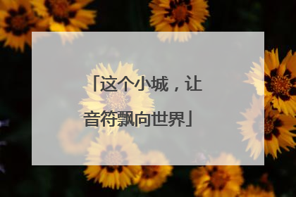 这个小城，让音符飘向世界