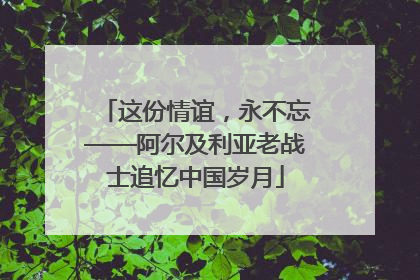 这份情谊，永不忘——阿尔及利亚老战士追忆中国岁月