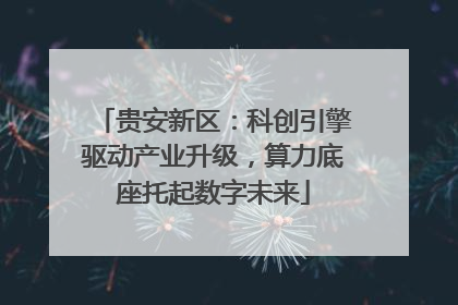 贵安新区：科创引擎驱动产业升级，算力底座托起数字未来
