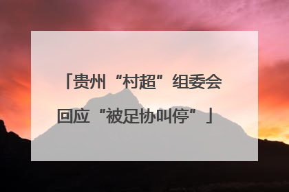 贵州“村超”组委会回应“被足协叫停”