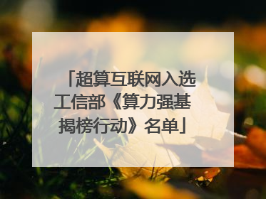 超算互联网入选工信部《算力强基揭榜行动》名单