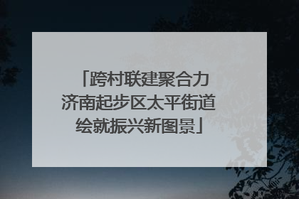 跨村联建聚合力 济南起步区太平街道绘就振兴新图景