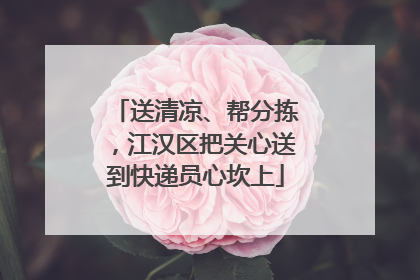 送清凉、帮分拣，江汉区把关心送到快递员心坎上