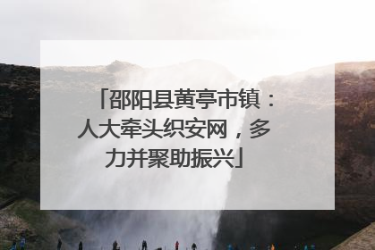 邵阳县黄亭市镇：人大牵头织安网，多力并聚助振兴