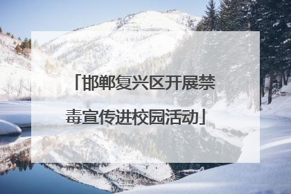 邯郸复兴区开展禁毒宣传进校园活动