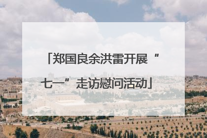 郑国良余洪雷开展“七一”走访慰问活动
