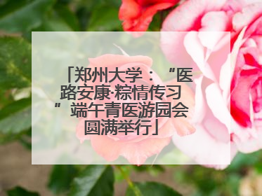 郑州大学：“医路安康·粽情传习”端午青医游园会圆满举行