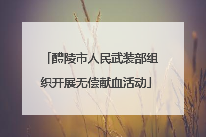 醴陵市人民武装部组织开展无偿献血活动