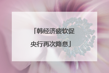 韩经济疲软促央行再次降息
