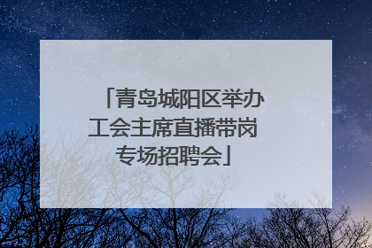 青岛城阳区举办工会主席直播带岗专场招聘会