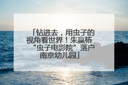 钻进去，用虫子的视角看世界！朱赢椿“虫子电影院”落户南京幼儿园