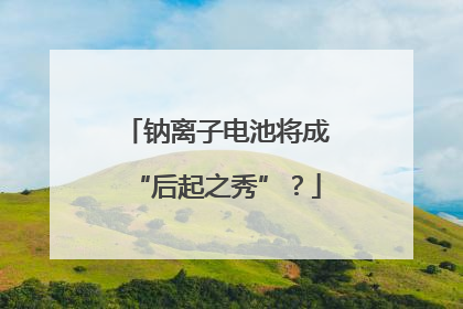 钠离子电池将成“后起之秀”？