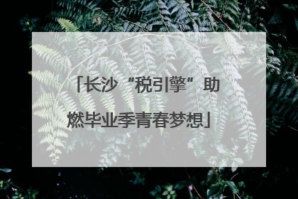 长沙“税引擎”助燃毕业季青春梦想