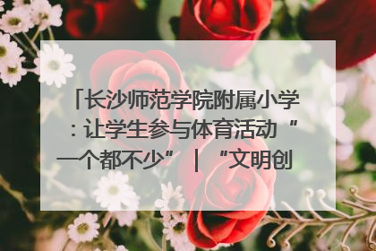 长沙师范学院附属小学：让学生参与体育活动“一个都不少”｜“文明创建耀三湘”专栏