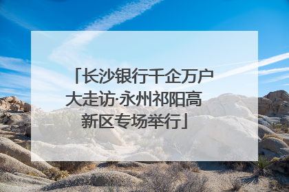 长沙银行千企万户大走访·永州祁阳高新区专场举行