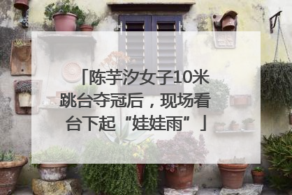 陈芋汐女子10米跳台夺冠后，现场看台下起“娃娃雨”