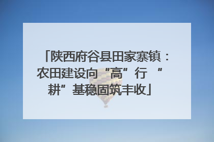 陕西府谷县田家寨镇：农田建设向“高”行 “耕”基稳固筑丰收