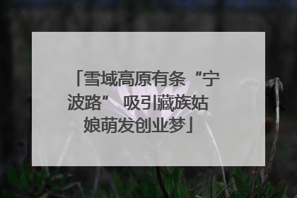 雪域高原有条“宁波路” 吸引藏族姑娘萌发创业梦