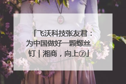 飞沃科技张友君：为中国做好一颗螺丝钉｜湘商，向上⑦