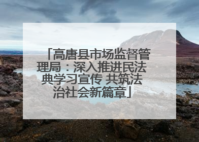 高唐县市场监督管理局：深入推进民法典学习宣传 共筑法治社会新篇章