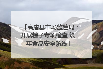高唐县市场监管局：开展粽子专项检查 筑牢食品安全防线