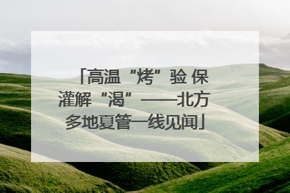 高温“烤”验 保灌解“渴”——北方多地夏管一线见闻