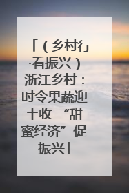 （乡村行·看振兴）浙江乡村：时令果蔬迎丰收 “甜蜜经济”促振兴